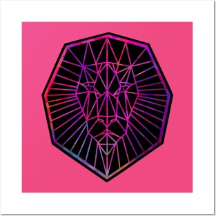 GEOMETRIC Lion Head. Posters and Art